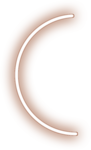 Brown neon half circle